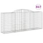 vidaXL Cestas gaviones 17 uds forma de arco hierro 300x50x120/140 cm vidaXL Cestas gaviones 17 uds forma de arco hierro 300x50x120/140 cm