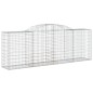 vidaXL Cestas de gaviones 12 uds forma de arco hierro 300x50x100/120cm