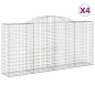 vidaXL Cestas gaviones 4 uds forma de arco hierro 300x50x140/160 cm vidaXL Cestas gaviones 4 uds forma de arco hierro 300x50x140/160 cm