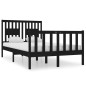 vidaXL Estructura de cama doble pequeña madera maciza negra 120x190 cm vidaXL Estructura de cama doble pequeña madera maciza negra 120x190 cm