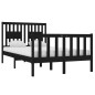 vidaXL Estructura de cama doble pequeña madera maciza negra 120x190 cm vidaXL Estructura de cama doble pequeña madera maciza negra 120x190 cm