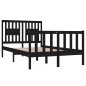 vidaXL Estructura de cama doble pequeña madera maciza negra 120x190 cm vidaXL Estructura de cama doble pequeña madera maciza negra 120x190 cm