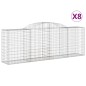 vidaXL Cestas de gaviones 8 uds forma de arco hierro 300x50x100/120 cm vidaXL Cestas de gaviones 8 uds forma de arco hierro 300x50x100/120 cm