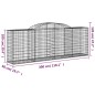 vidaXL Cestas de gaviones 8 uds forma de arco hierro 300x50x100/120 cm vidaXL Cestas de gaviones 8 uds forma de arco hierro 300x50x100/120 cm