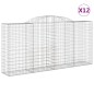 vidaXL Cestas gaviones 12 uds forma de arco hierro 300x50x140/160 cm vidaXL Cestas gaviones 12 uds forma de arco hierro 300x50x140/160 cm