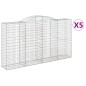 vidaXL Cestas de gaviones 5 uds forma de arco hierro 300x50x160/180 cm vidaXL Cestas de gaviones 5 uds forma de arco hierro 300x50x160/180 cm