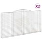 vidaXL Cestas de gaviones 2 uds forma de arco hierro 400x30x200/220 cm vidaXL Cestas de gaviones 2 uds forma de arco hierro 400x30x200/220 cm