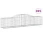 vidaXL Cestas de gaviones 12 uds forma de arco hierro 300x50x60/80 cm vidaXL Cestas de gaviones 12 uds forma de arco hierro 300x50x60/80 cm