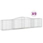 vidaXL Cestas de gaviones 9 uds forma de arco hierro 400x50x80/100 cm vidaXL Cestas de gaviones 9 uds forma de arco hierro 400x50x80/100 cm
