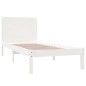 vidaXL Estructura de cama madera maciza blanco 75x190 cm vidaXL Estructura de cama madera maciza blanco 75x190 cm