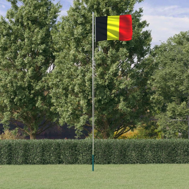vidaXL Mástil y bandera de Bélgica aluminio 6,23 m vidaXL Mástil y bandera de Bélgica aluminio 6,23 m