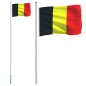 vidaXL Mástil y bandera de Bélgica aluminio 6,23 m vidaXL Mástil y bandera de Bélgica aluminio 6,23 m