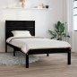 vidaXL Estructura de cama madera maciza de pino negra 90x200 cm vidaXL Estructura de cama madera maciza de pino negra 90x200 cm