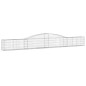 vidaXL Cestas de gaviones 4 uds forma de arco hierro 400x30x40/60 cm vidaXL Cestas de gaviones 4 uds forma de arco hierro 400x30x40/60 cm