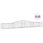 vidaXL Cestas de gaviones 20 uds forma de arco hierro 400x50x40/60 cm