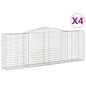 vidaXL Cestas gaviones 4 uds forma de arco hierro 400x50x140/160 cm vidaXL Cestas gaviones 4 uds forma de arco hierro 400x50x140/160 cm