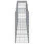 vidaXL Cestas de gaviones 5 uds forma de arco hierro 400x50x100/120 cm