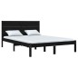 vidaXL Estructura de cama madera maciza de pino negra 140x190 cm vidaXL Estructura de cama madera maciza de pino negra 140x190 cm