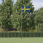 vidaXL Mástil y bandera de Suecia aluminio 5,55 m vidaXL Mástil y bandera de Suecia aluminio 5,55 m