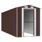 vidaXL Cobertizo jardín acero galvanizado marrón oscuro 192x523x223 cm vidaXL Cobertizo jardín acero galvanizado marrón oscuro 192x523x223 cm
