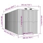 vidaXL Cobertizo jardín acero galvanizado marrón oscuro 192x523x223 cm vidaXL Cobertizo jardín acero galvanizado marrón oscuro 192x523x223 cm