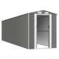 vidaXL Cobertizo de jardín acero galvanizado gris claro 192x772x223 cm vidaXL Cobertizo de jardín acero galvanizado gris claro 192x772x223 cm