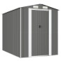 vidaXL Cobertizo de jardín acero galvanizado gris claro 192x274x223 cm vidaXL Cobertizo de jardín acero galvanizado gris claro 192x274x223 cm