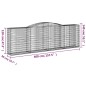 vidaXL Cestas de gaviones 15 uds forma de arco hierro 400x50x120/140cm vidaXL Cestas de gaviones 15 uds forma de arco hierro 400x50x120/140cm