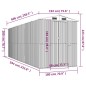 vidaXL Cobertizo de jardín acero galvanizado verde 192x606x223 cm vidaXL Cobertizo de jardín acero galvanizado verde 192x606x223 cm