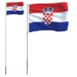 vidaXL Mástil y bandera de Croacia aluminio 5,55 m vidaXL Mástil y bandera de Croacia aluminio 5,55 m