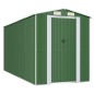 vidaXL Cobertizo de jardín acero galvanizado verde 192x440x223 cm vidaXL Cobertizo de jardín acero galvanizado verde 192x440x223 cm