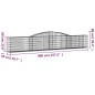 vidaXL Cestas de gaviones 3 uds forma de arco hierro 400x50x60/80 cm vidaXL Cestas de gaviones 3 uds forma de arco hierro 400x50x60/80 cm