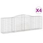vidaXL Cestas de gaviones 4 uds forma de arco hierro 400x50x120/140 cm vidaXL Cestas de gaviones 4 uds forma de arco hierro 400x50x120/140 cm