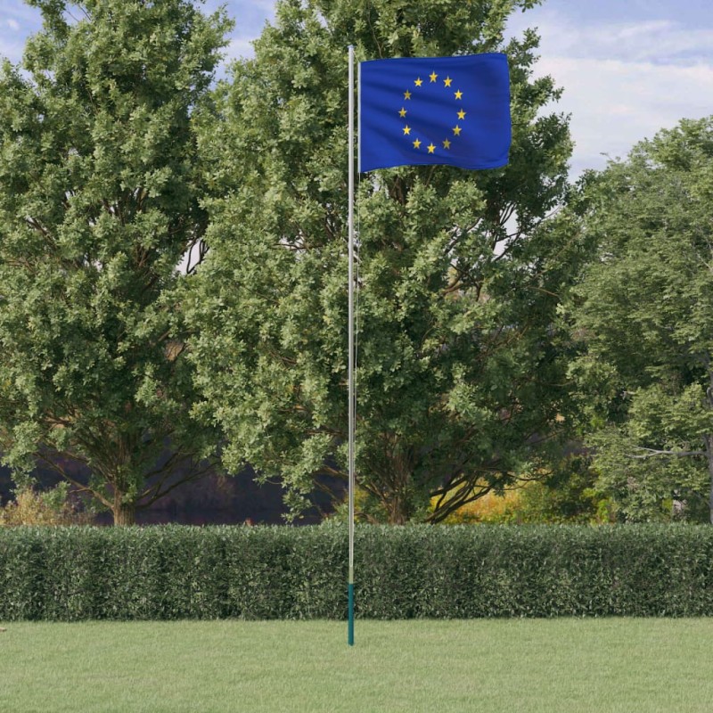 vidaXL Mástil y bandera de Europa aluminio 6,23 m vidaXL Mástil y bandera de Europa aluminio 6,23 m