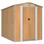 vidaXL Cobertizo jardín acero galvanizado marrón claro 192x274x223 cm vidaXL Cobertizo jardín acero galvanizado marrón claro 192x274x223 cm