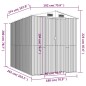 vidaXL Cobertizo jardín acero galvanizado marrón claro 192x274x223 cm vidaXL Cobertizo jardín acero galvanizado marrón claro 192x274x223 cm