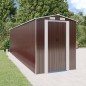 vidaXL Cobertizo jardín acero galvanizado marrón oscuro 192x689x223 cm vidaXL Cobertizo jardín acero galvanizado marrón oscuro 192x689x223 cm