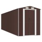 vidaXL Cobertizo jardín acero galvanizado marrón oscuro 192x689x223 cm vidaXL Cobertizo jardín acero galvanizado marrón oscuro 192x689x223 cm