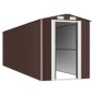 vidaXL Cobertizo jardín acero galvanizado marrón oscuro 192x689x223 cm vidaXL Cobertizo jardín acero galvanizado marrón oscuro 192x689x223 cm