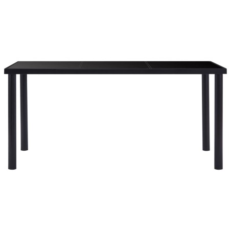 vidaXL Juego de comedor 7 piezas cuero sintético negro