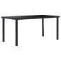 vidaXL Juego de comedor 7 piezas cuero sintético negro vidaXL Juego de comedor 7 piezas cuero sintético negro