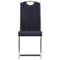 vidaXL Juego de comedor 7 piezas cuero sintético negro vidaXL Juego de comedor 7 piezas cuero sintético negro