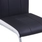 vidaXL Juego de comedor 7 piezas cuero sintético negro vidaXL Juego de comedor 7 piezas cuero sintético negro
