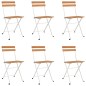 vidaXL Muebles cafetería plegables 7 pzas madera maciza acacia y acero vidaXL Muebles cafetería plegables 7 pzas madera maciza acacia y acero