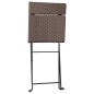 vidaXL Sillas cafetería plegables 4 uds acero y ratán sintético marrón vidaXL Sillas cafetería plegables 4 uds acero y ratán sintético marrón