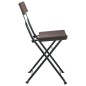 vidaXL Sillas cafetería plegables 8 uds acero y ratán sintético marrón vidaXL Sillas cafetería plegables 8 uds acero y ratán sintético marrón