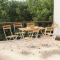 vidaXL Sillas cafetería plegables 6 uds acero y madera maciza acacia vidaXL Sillas cafetería plegables 6 uds acero y madera maciza acacia