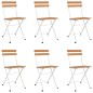 vidaXL Sillas cafetería plegables 6 uds acero y madera maciza acacia vidaXL Sillas cafetería plegables 6 uds acero y madera maciza acacia