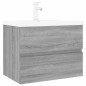 vidaXL Mueble de baño con lavabo madera contrachapada gris Sonoma vidaXL Mueble de baño con lavabo madera contrachapada gris Sonoma