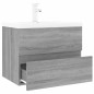 vidaXL Mueble de baño con lavabo madera contrachapada gris Sonoma vidaXL Mueble de baño con lavabo madera contrachapada gris Sonoma